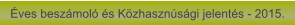 Éves beszámoló és Közhasznúsági jelentés - 2015.
