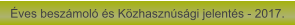 Éves beszámoló és Közhasznúsági jelentés - 2017.