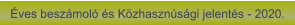 Éves beszámoló és Közhasznúsági jelentés - 2020.