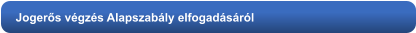 Jogerős végzés Alapszabály elfogadásáról