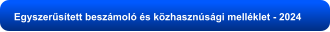 Egyszerűsített beszámoló és közhasznúsági melléklet - 2024