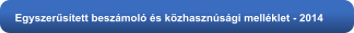 Egyszerűsített beszámoló és közhasznúsági melléklet - 2014
