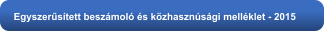 Egyszerűsített beszámoló és közhasznúsági melléklet - 2015