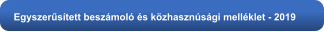 Egyszerűsített beszámoló és közhasznúsági melléklet - 2019