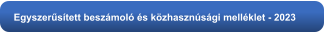 Egyszerűsített beszámoló és közhasznúsági melléklet - 2023