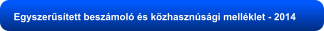 Egyszerűsített beszámoló és közhasznúsági melléklet - 2014