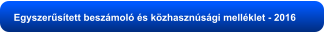 Egyszerűsített beszámoló és közhasznúsági melléklet - 2016