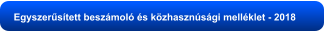 Egyszerűsített beszámoló és közhasznúsági melléklet - 2018