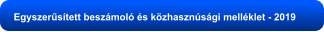 Egyszerűsített beszámoló és közhasznúsági melléklet - 2019
