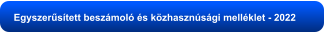 Egyszerűsített beszámoló és közhasznúsági melléklet - 2022