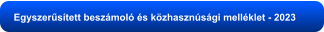 Egyszerűsített beszámoló és közhasznúsági melléklet - 2023
