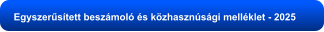 Egyszerűsített beszámoló és közhasznúsági melléklet - 2025