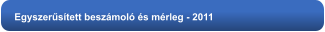 Egyszerűsített beszámoló és mérleg - 2011