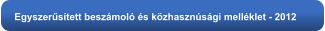 Egyszerűsített beszámoló és közhasznúsági melléklet - 2012