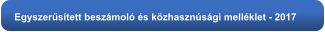 Egyszerűsített beszámoló és közhasznúsági melléklet - 2017