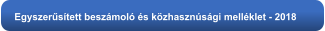 Egyszerűsített beszámoló és közhasznúsági melléklet - 2018