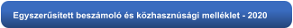 Egyszerűsített beszámoló és közhasznúsági melléklet - 2020