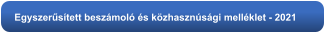 Egyszerűsített beszámoló és közhasznúsági melléklet - 2021