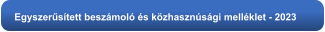 Egyszerűsített beszámoló és közhasznúsági melléklet - 2023