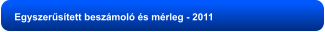 Egyszerűsített beszámoló és mérleg - 2011