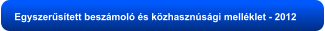 Egyszerűsített beszámoló és közhasznúsági melléklet - 2012