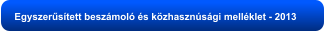 Egyszerűsített beszámoló és közhasznúsági melléklet - 2013