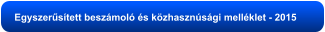 Egyszerűsített beszámoló és közhasznúsági melléklet - 2015