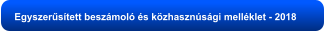 Egyszerűsített beszámoló és közhasznúsági melléklet - 2018