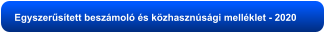 Egyszerűsített beszámoló és közhasznúsági melléklet - 2020