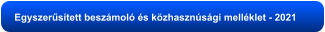 Egyszerűsített beszámoló és közhasznúsági melléklet - 2021